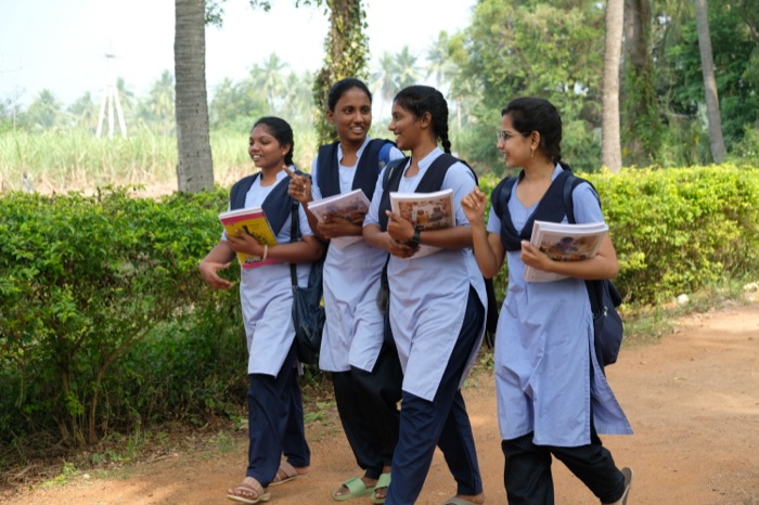 Students on campus
